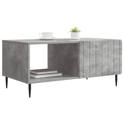 vidaXL - Salontafel - Betongrijs - 90 - x - 50 - x - 40 - cm - Bewerkt - hout
