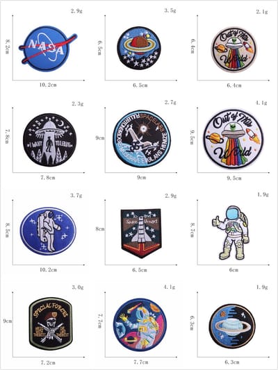 Astronaut Series -20 delige set -stof & strijk applicatie