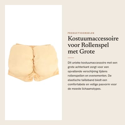 Dailygoods- Kostuum Hilarisch Groot Kont - Verkleedkleren Volwassenen - Cosplay - Pak - Kostuum Dames - Elastische Tailleband 28,3 Inch - Verkleedpak