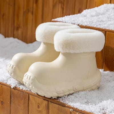 Snowboots - EVA Waterdichte Winter Sneeuw Laarzen 2026 - Met Bontvoering - Uniseks Ontwerp - Anti-Slip Dikke Zool - Aanbevolen Maat Groter - Zachte Demping - Lichtgewicht en Comfortabel - 36/37