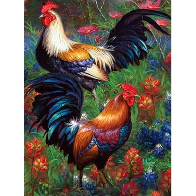 Diamond Painting 5d Haan Decoraties Voor Thuis Mozaïek Dier Borduurwerk Bloem Cadeaus 40X50CM