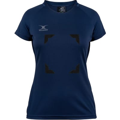 Gilbert Netball Eclipse Hook and Loop Top - W 18 - Donker Navy