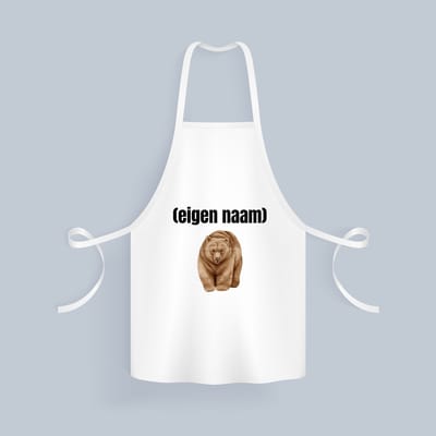 Akyol - grote beer met eigen naam Keukenschort - Beer - beren liefhebbers - iemand die houdt van beren - verjaardag - cadeau - kado - 82 bij 71 cm