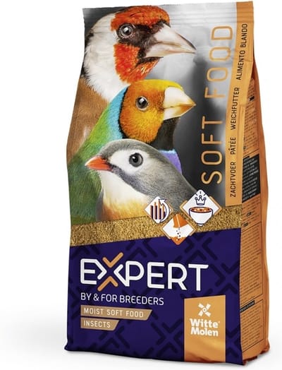 Witte Molen Expert zachtvoer insecten - Supplementen - Eivoer voor vogels - Vogelvoer - Mozambiquesijs (Serinus mozambicus)