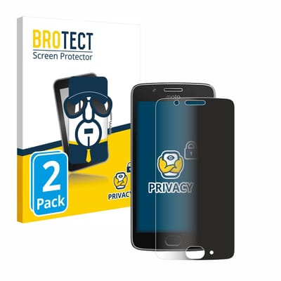 BROTECT - privacy screenprotector voor Motorola Moto G5 - Folie Beschermfolie Blauwlichtfilter 2 Stuks