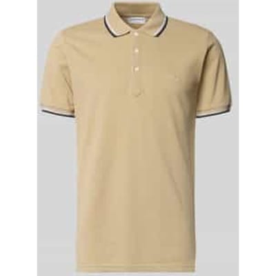 relaxed fit poloshirt met contraststrepen