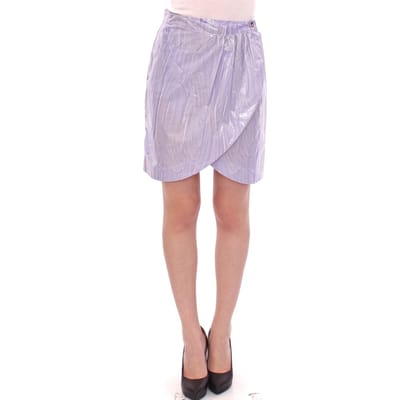 Licia Florio Plissé Wrap Mini Rok Lavendel