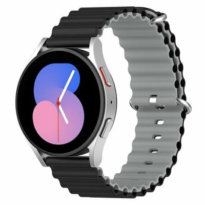 By Qubix - Ocean Style bandje - Zwart / grijs - Geschikt voor Xiaomi Redmi Watch 5 Active / Redmi Watch 5 Lite