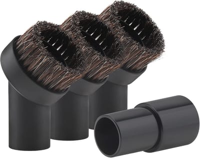 Ronde Stofzuigerborstel met Paardenhaar en Universele Adapter voor Meubels en Autointerieur