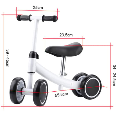 Balans Training Mini Fiets Scooter Looprek Scooters voor 12 Jaar Oude Baby (Wit) black