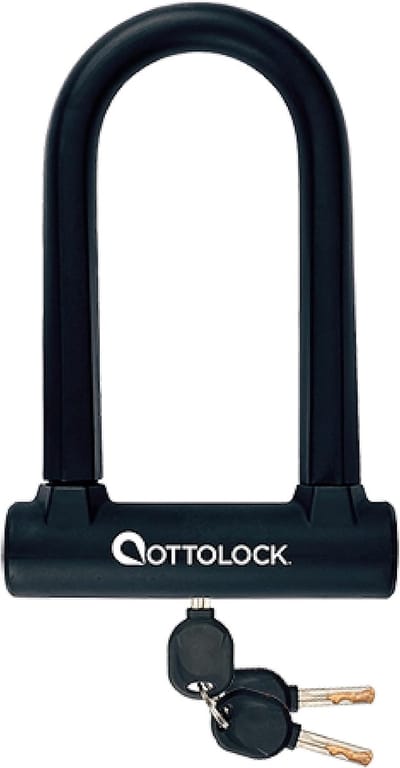 Compact U-Slot - Fietsslot Lichtgewicht - Fiets Beveiligen - Siliconen Gecoat - 7 cm x 14.5 cm - Zwart