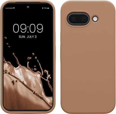kwmobile telefoonhoesje geschikt voor Google Pixel 9a - Hoesje met siliconen coating - Smartphone case in cappuccino