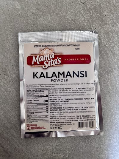 Mama Sita - Calamansi powder - Philippine Lemon Extract - 100% All-Natural - For baking/sauces/beverages - No added sugar - 50g