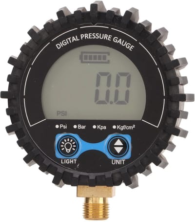 JHUBERS- Bandenspanningsmeter Digitale Displaymeter - Geschikt voor Auto's/Vrachtwagens/Motorfietsen - Koper - Hoge Prestaties - Weerbestendig - Draad M11X1 - Bandenmeter