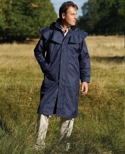 Navy Regenjas Lang - Regenjas voor mannen - Maat XL