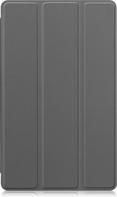 Hoesje - Geschikt voor Samsung Galaxy Tab S6 Lite - Dun & Stevig - Trifold Bookcase - Hard Cover Case - Met Uitsparing Geschikt voor S Pen - Hardcover Book - Tablet Hoes - Grijs