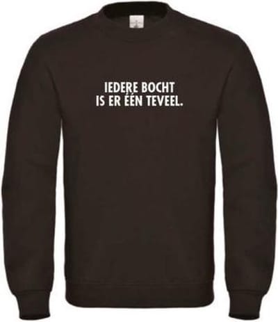 Iedere bocht is er één teveel wintersport sweater zwart XXL - soBAD. | Foute apres ski outfit | kleding | verkleedkleren | wintersporttruien | wintersport dames en heren