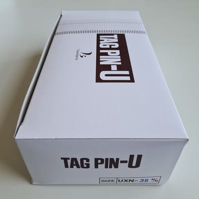 Banok textielpins/riddersporen 35mm fijn nylon - per doosje van 10.000 stuks - UXN 35