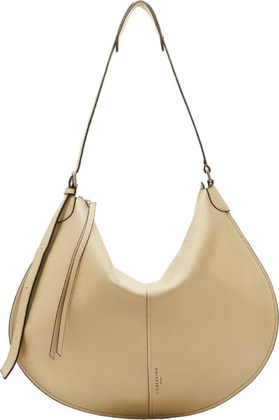 LIEBESKIND BERLIN Leren Schoudertas Heavy Pebble Naomi Hobo Oat Beige