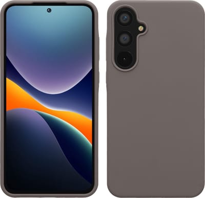 kwmobile telefoonhoesje geschikt voor Samsung Galaxy A55 5G - Hoesje met siliconen coating - Smartphone case in steengrijs