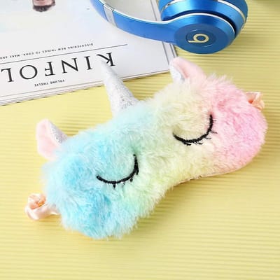 CHPN - Slaapmasker - Unicorn slaapmasker - Fluffy masker - Reismasker - Pastel - Voor kinderen én volwassenen - Multifunctioneel - Sleepingmask