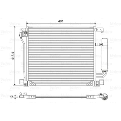 Condensator, airconditioning VALEO 822587