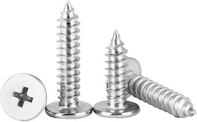 Dailygoods- Houtschroeven 20 Stuks - Zelftappende Schroeven - Roestvrij Staal - Ultradunne Platte Kopschroef - Ruimtebesparend - Eenvoudig te Installeren - Bevestigingsschroeven