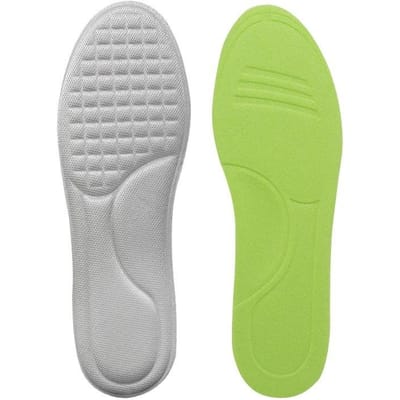 Semelle désodorisante à l'absinthe 4D semelle de massage hommes et femmes absorbant la transpiration respirante semelles souples, amortissantes et épaissies coussinets pour chaussures de sport 45-46 green
