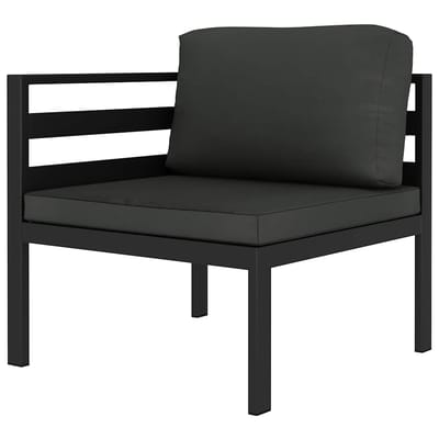 vidaXL - 6-delige - Loungeset - met - kussens - aluminium - antraciet