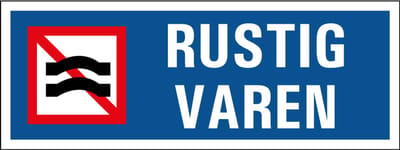 Rustig varen tekstbord 200 x 75 mm