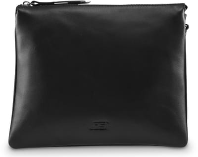 JOST Leren Schoudertas Arva Crossbody Bag Black Zwart