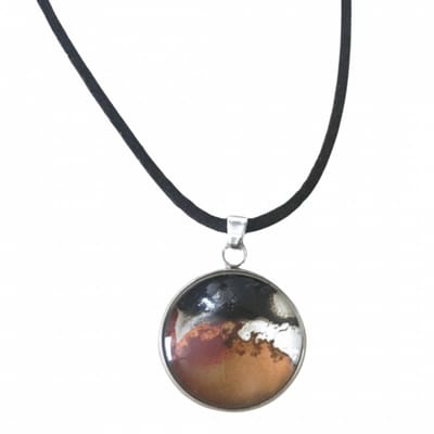 Ketting-Brownie-2.5 cm-Verstelbaar-Zwart suedekoord-45-80 cm - Charme Bijoux