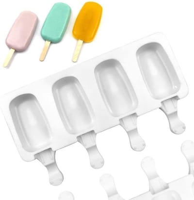 CHPN - Ijsvorm - Mini Magnumvorm - Ijsjes maken - Ijsmaker - Ijsmal - Siliconen-Mal-voor-Ijsjes, Cake-Mould, Met 20 stokjes