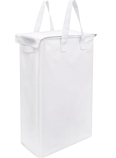 Golden crown - Opvouwbare wasmand - Wasbox met deksel - 58 liter - Wit - Waszak voor badkamer en slaapkamer - Geschikt voor studenten en gezinnen
