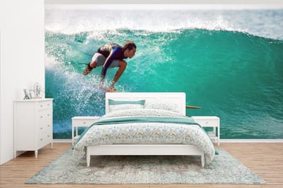 Behang - Fotobehang Surfen op golfen - Breedte 465 cm x hoogte 260 cm