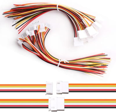 10 paar 2,54mm 5-pins mannelijke en vrouwelijke connector, elektrische kabel 150 mm 26 AWG, Micro connector plug