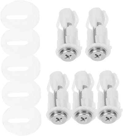 Toiletzitting Bevestigingsset - Universele Schroeven - Toilet Reparatie - Sterke Expansie - 5 Sets - Wit