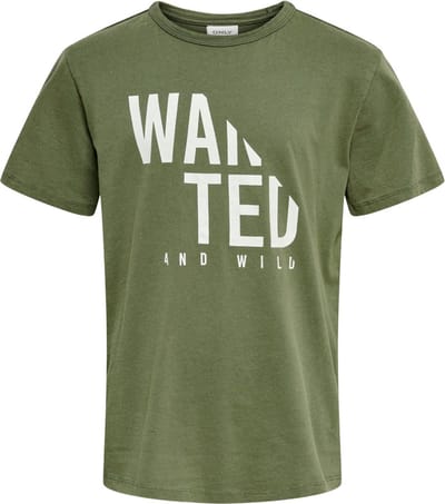 Only t-shirt jongens - groen - KOBluke - maat 116