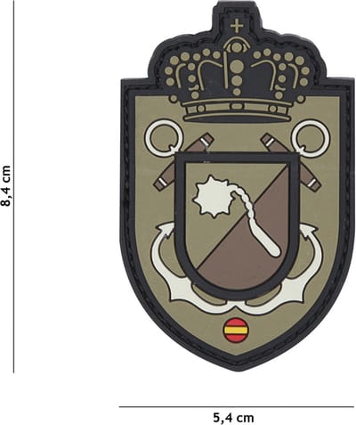 Embleem 3D PVC Spaanse kroon schild zwart