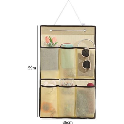 Wandgemonteerde Diversen Schoenen Organizer Stof Kast Tas Opbergrek Hangend Over De Deur Stoffen Tas beige