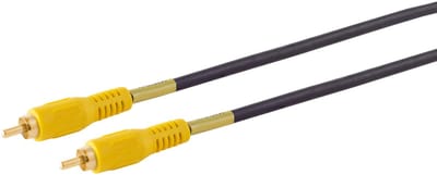Cinchstecker auf Cinchstecker, vergoldet, 15m