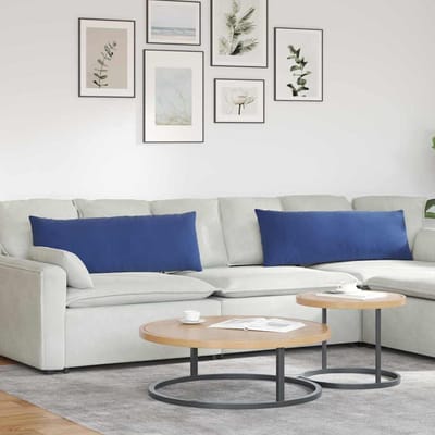 vidaXL - Zitkussens - 2 - pcs - Politieblauw - 120 - x - 40 - cm - Corduroy - stof