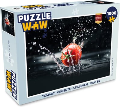 Puzzel Tomaat - Groente - Stilleven - Water - Rood - Legpuzzel - Puzzel 1000 stukjes volwassenen