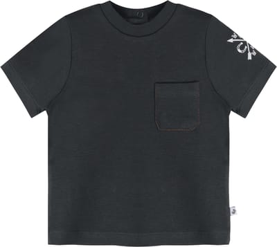 Ducky Beau Shortsleeve Antraciet - Baby Shirt - Grijs - Jongens - Maat: 50