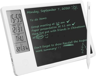 LCD Schrijftablet met Stylus - Digitale Notitieblok en Kalender voor Thuis, Kantoor en School