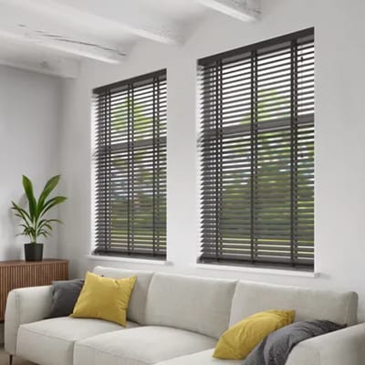 Decosol 962 Jaloezie Horizontaal Deluxe Hout Donkerbruin 80x130cm