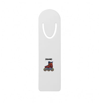 Hacebo® - Rolschaats met eigen naam metalen boekenlegger - Sport - fanatieke rolschaatsers - sport - verjaardagscadeau - klein cadeautje - kado - gift - geschenk - verrassing Bladwijzer boekenleggers - 12.7 cm x 3.2cm