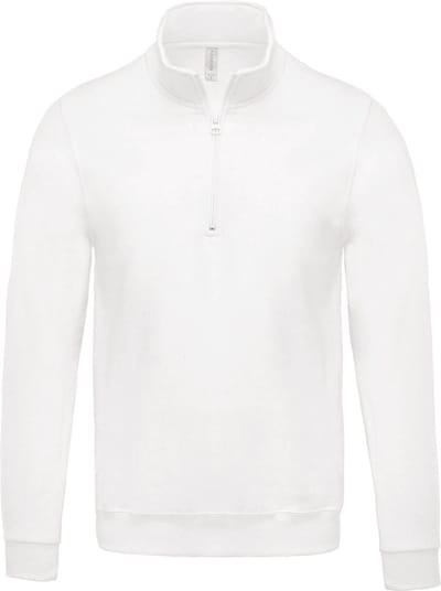 Kariban Sweater met ritskraag K478 - White - XS