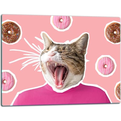 TMK ArtDeko - Snijplank - 52x40 cm - Kattenontwerp - Veilig voor Inductiekookplaten