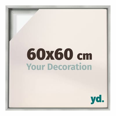 Your Decoration - Baklijst 60x60 cm - Zilver Mat - Baklijst voor Canvas - MDF - Lyon